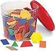 Learning Resources Plastic Pattern Blocks, Math Games for Kindergarten, Homeschool, Shape Recognition, Early Math Skills, Set of 250, Ages 4+