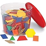 Learning Resources Plastic Pattern Blocks, Math Games for Kindergarten, Homeschool, Shape Recognition, Early Math Skills…