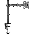 Amer Support de bureau pour écran LCD entièrement réglable/inclinaison/articulé pour 1 écran jusqu'à 32" (EZCLAMP), 1 support