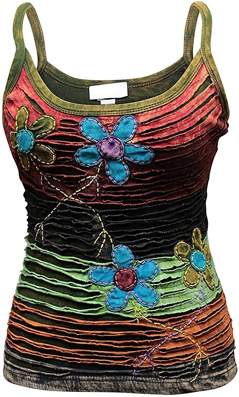 SHOPOHOLIC FASHION Women Razor Cut 100% Cotton Hippy Tank Top