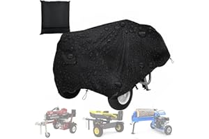 ABIPHOP Log Splitter Cover 600D Heavy Duty Waterproof Thickness Oxford Cloth 83" x 45" x 39" for 15-45ton Gas or Electric Log Splitters Weather Protection, With Storage Bag