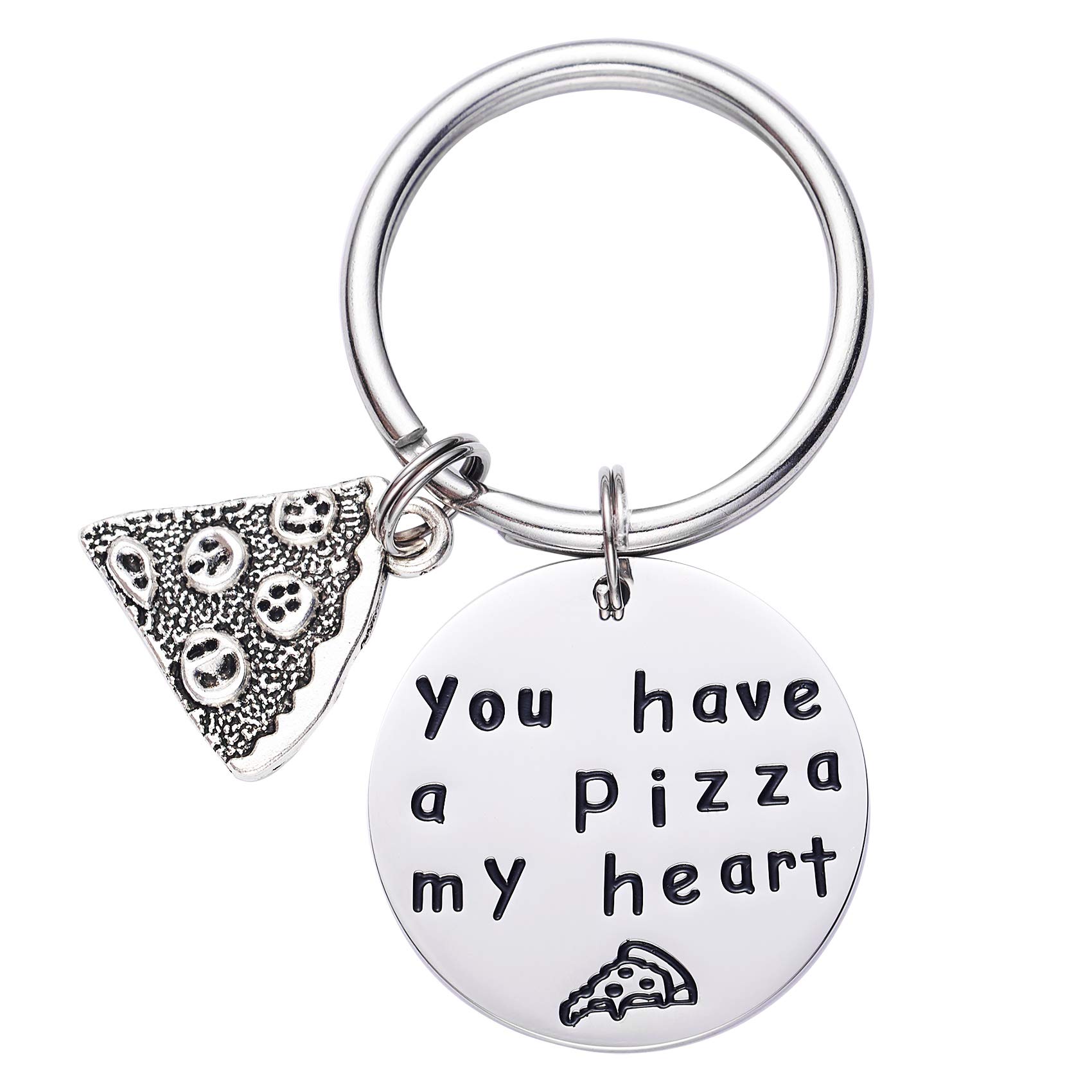 LParkin Couple Keychains You Have a Pizza My Heart Gifts For Him And Her Keychain Funny Boyfriend Girlfriend Husband Wife Pizza Gifts Keyring For Men Women