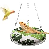 11.8in Reptile Bed，Reptile Hammock Swing Hanging Bed, Lizard Swing Toy, Lizard Bed, Reptile Lounger Terrarium Hanging Hammock for Bearded Dragon Lizard Gecko Chameleon Parrot Hamster Small Pets