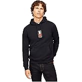 Tommy Hilfiger mens Medium Weight Fleece Hoodie Sweatshirt With Embroidered Flag Logo