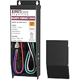 EMITEVER 200W Magnetic Dimmable LED Drvier, 24V Transformer Magnetic Power Supply 120VAC to 24VDC, Compatible with Lutron and Leviton Dimmer, for LED Strip Light,Kitchen,Cabinet,ETL Listed