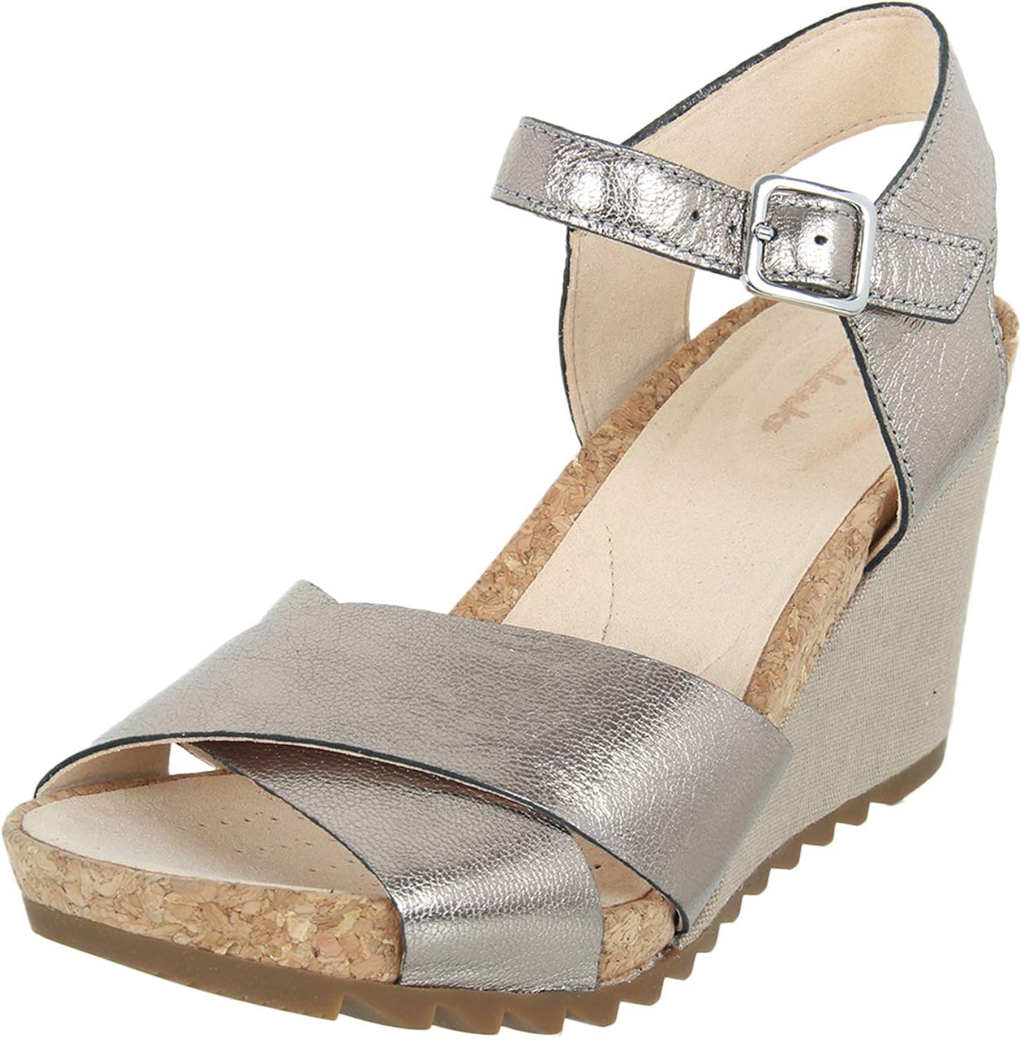 Amazon.com | Clarks Solid Beige Coloured Other Suede Women's Sandals (Size:- 7.5) | Flats