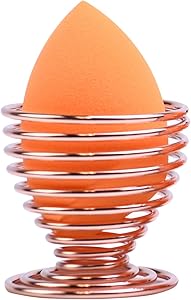Makeup Sponge Blender Holder, Beauty Tool Dryer Powder Puff Sponge Drying Rack Egg Powder Puff Display Stand (Rose Gold, 1 Pack)