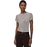 rag & bone Women's Luca Stripe Rib Baby Tee