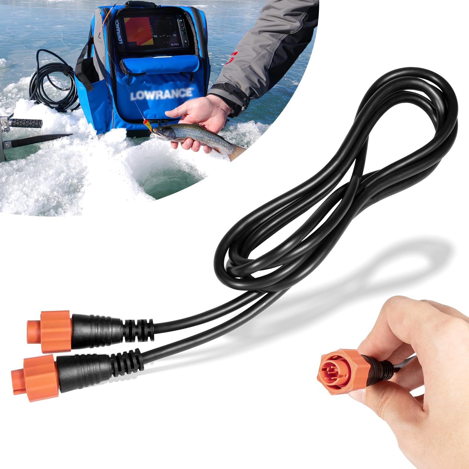 Photo 1 of 3005.6855 Ethernet Crossover Cable 6ft(1.8m) ETHEXT-6YL 5-Pin Network Cable Fit for Most Lowrance Devices