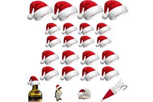 GHAMYEE Mini Santa Hat Crafts 3inch 4 Inch, Small Santa Hat for Craft Ornament Pet Bulk Santa hat Tiny Christmas Hats