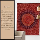 Bless International Handmade Indian Hippie Bohemian Psychedelic Tapestry 54x60 view 7