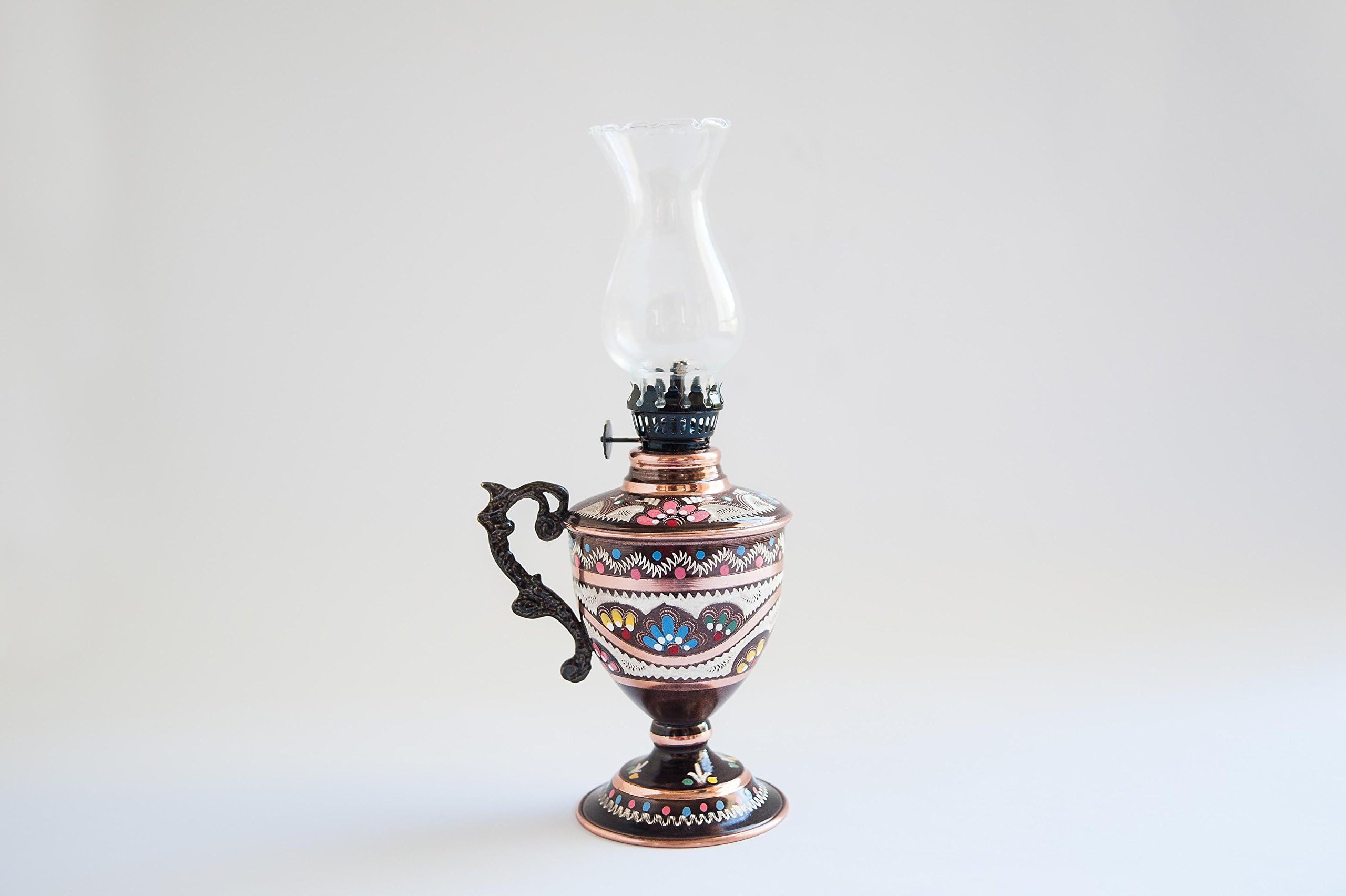 Handmade, hand painted Turkish Decorative Luxury Gas Lamp, Oil Lamp, Cottage Lamp, Bedside Light, Lantern
