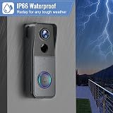 XTU Wireless WiFi Video Doorbell Camera 2K HD Battery PIR Motion Night Vision view 6