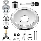 Valve Trim Repair Kit Compatible with Delta RP6046, Knob, Chrome | Single Handle Renovation Trim Kit Compatible with Delta 600 Series Shower Valve