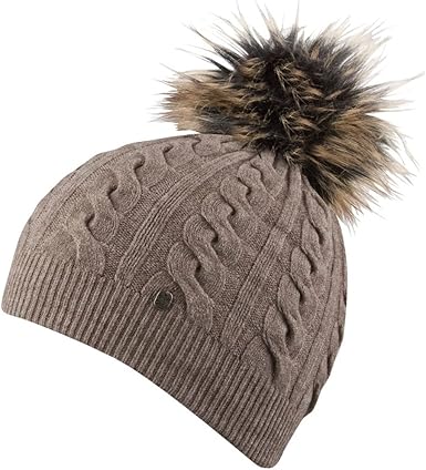 brown bobble hat
