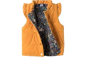 LittleSpring Girls Winter Puffer Vest Lightweight Quilted Vest Outerwear Warm