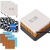ALAMSCN 3 Sets TEC1-12706 Semiconductor Refrigeration 12V 6A Heatsink Thermoelectric Cooler Cooling Peltier Plate + Aluminum Heatsink + 12V Cooling Fan