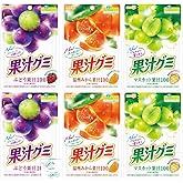 Japanese Gummy Candy Kaju Gummy Assotments 1.90oz(54g) Pack Of 6 Grape/Mandarin/Mascut Tough Gummy Japan