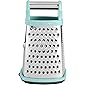 KitchenAid Gourmet 4-Sided Stainless Steel Box Grater with Detachable Storage Container, Small, Aqua