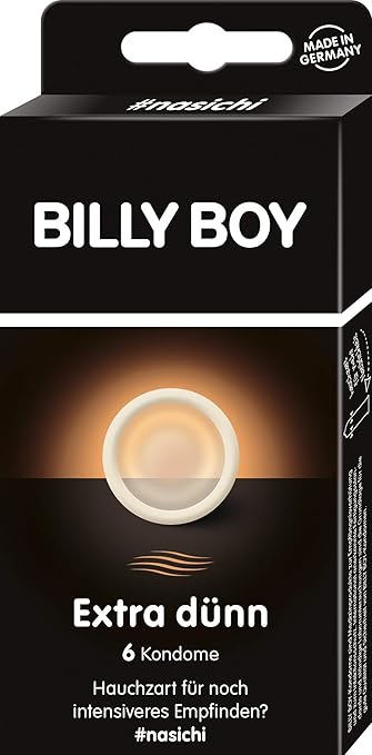Billy Boy Extra Dünn Kondome – transparente, hauchzarte Kondome, 6-Stück