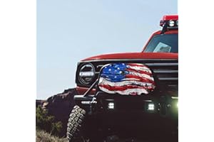 Darisoco USA Flag Winch Protection Cover Winch Cover Waterproof, Heavy Duty Waterproof Dust-Proof Winch Protection Cover Indoor/Outdoor - (23” x 11” x 11”)