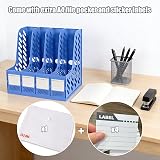 KXF A4 Plastic Desk File Organizer 4 Compartments with Labels ABS Office Shelf view 2