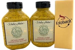 Schaller & Weber Dusseldorf Horseradish Mustard Complement Sauce Bundled With Kokobunch Kit 2 PACK