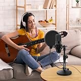 BILIONE Desktop Microphone Stand Bundle with Pop Filter Shock Mount Clip view 8
