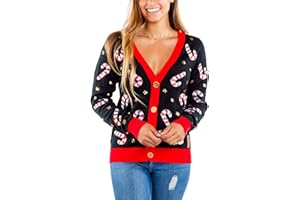 Tipsy Elves Classic Cute Cardigan Ugly Christmas Sweaters for Women with Fun Patterns and Animals