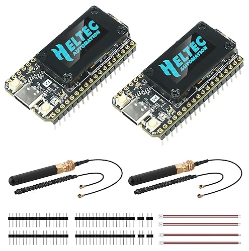 DIYmalls - Placa OLED LoRa ESP32 de 915 MHz V3 antena LoRa U.FL a SMA