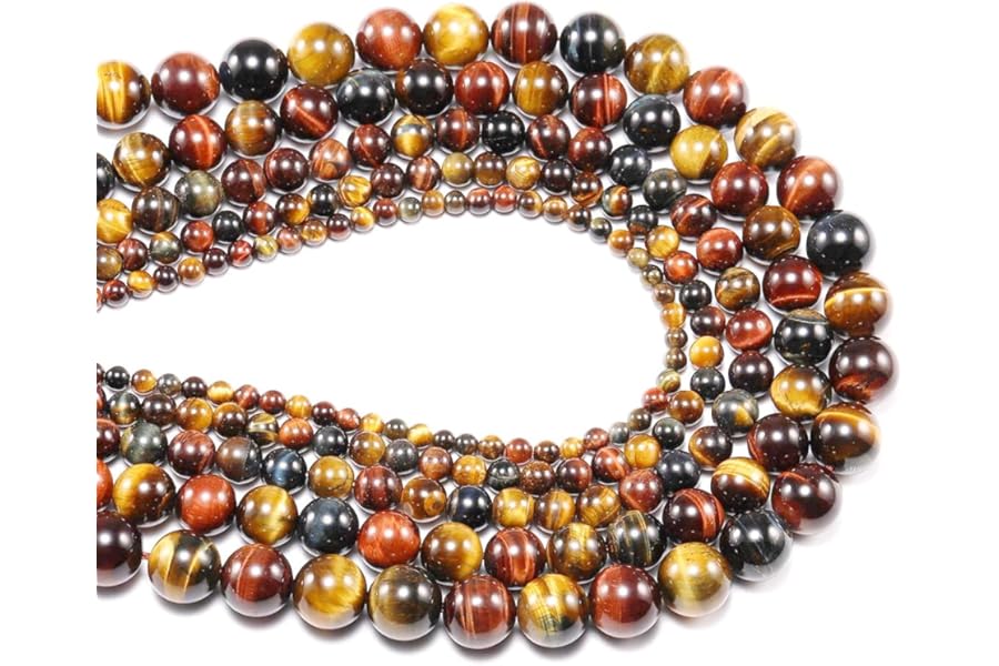 Gemstone Beads for Jewelry Making, Sold per Bag 5 Strands Inside, Mix Tiger Eyes Stone 8mm