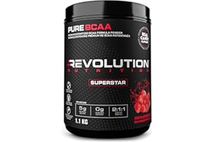 Revolution Nutrition Pure BCAA, Essential Amino Acids, 2:1:1 Ratio, Instantized BCAA, Post Workout, Premium Formula, Zero Sug