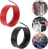 QWORK 10 AWG Silicone Wire 2.5m Black Red 5m Total 1050 Strand Tinned Copper view 6