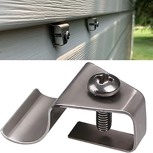 No-Hole Needed Vinyl Siding Clips Hooks Hanger for Hang Solar Powered Lights on Vinyl Siding with No Nails No Drilling, Easy Removal (10 Pack)