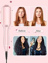 LANDOT Hair Straighteners Brush Ionic Ceramic Dual Voltage 12 Temp Settings view 4