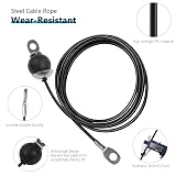LFJ Fitness Steel Cable Heavy Duty Lat Pulldown Pulley System 2.5m Gravity Ball view 2