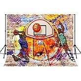 Basketball Theme Backdrop Graffiti Art Sport Photography Background for Birthday Party Decor Banner Photo Booth Studio Props