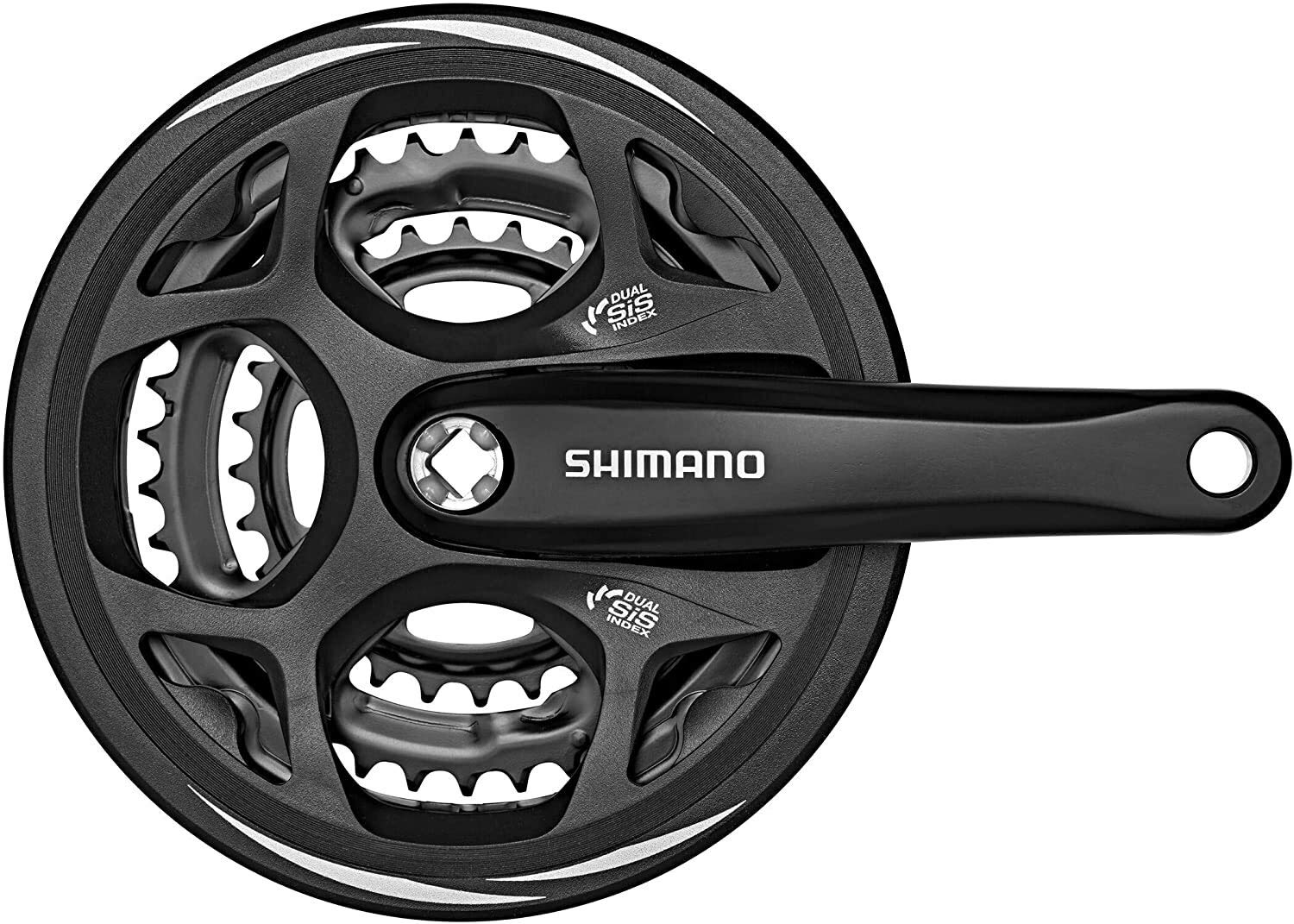 Shimano FC-M311 Altus square taper chainset, 48/38/28T, with chainguard, 170 mm