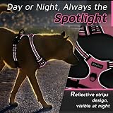 Eagloo Small Dog Harness Adjustable Front Back Clip No Pull Pink S view 8