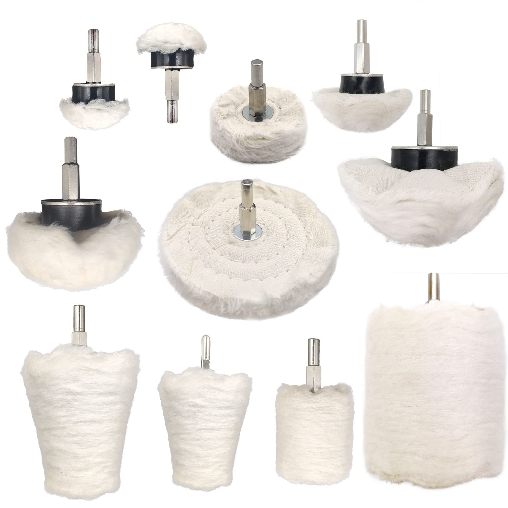 Tworider 11 pcs Buffing Wheel for Drill, Buffing