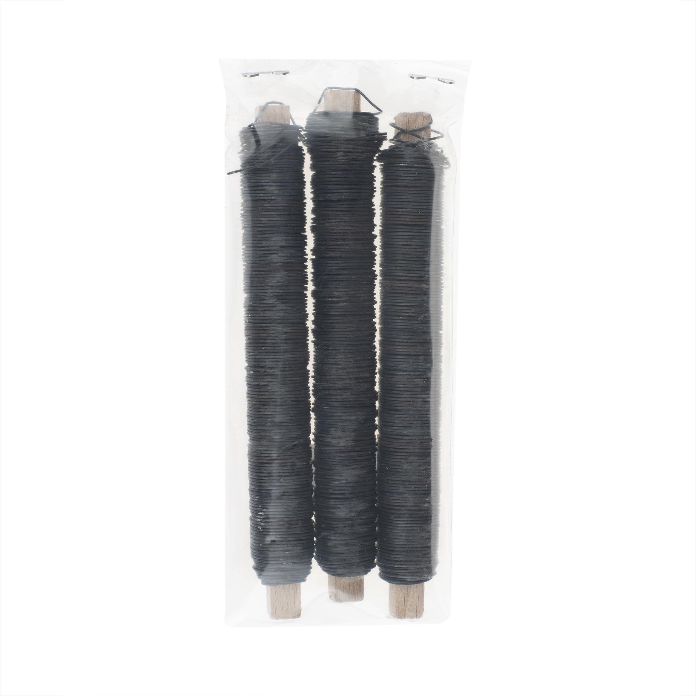 GLOREX 6 2220 058 - Winding Wire Annealed 3 x 100 g 0.65 mm Black for Crafts and Binding Arrangements and Wreaths