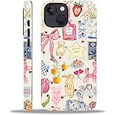 DAIZAG Compatible with iPhone 15 Plus Case,Cute Patchwork Pattern 2 in 1 Heavy Duty Shockproof Rugged Hard PC+Soft Silicone Protective Cover for iPhone 15 Plus