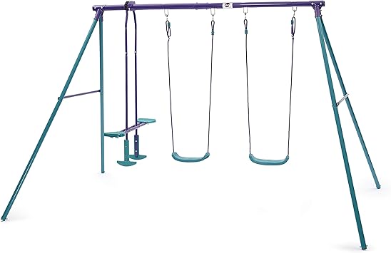 Plum Jupiter Metal Garden Double Swing 