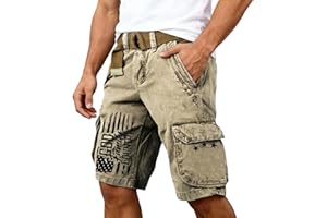 Men's 250 Anniversary USA Cargo Shorts 4th of July Patriotic American Flag Vintage Tactical Work Shorts with Multi Pockets