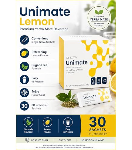 Unimate Natural Lemon - 30Sticks Pack : Amazon.ca: Grocery