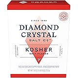 Diamond Crystal Kosher Salt Flakes - Full Flavor, No Additives and Less Sodium - Staple for Professional Chefs and Home Cooks