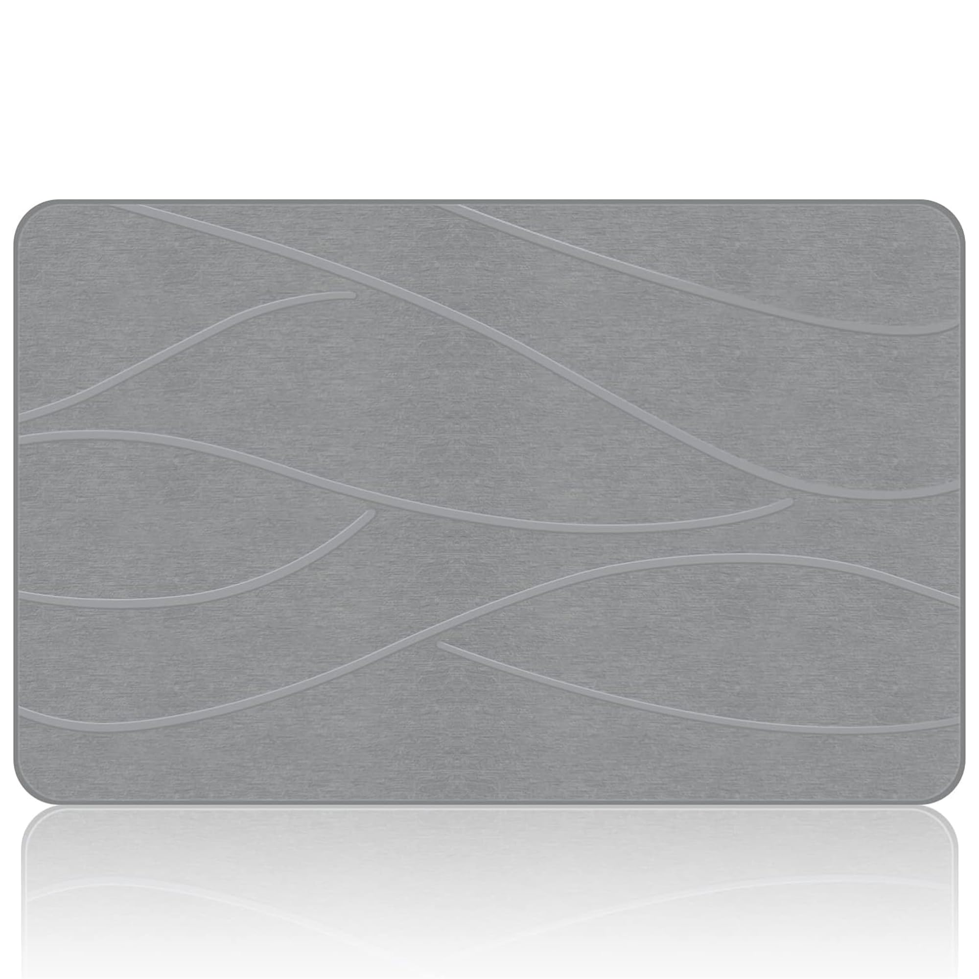 IDYFODOL Diatomite Stone Bath Mat Super Absorbent Quick Dry Easy to Clean Non Slip Versatile Mat for Bathroom, Kitchen, and More - 40x60 cm (Diatomite, Grey)