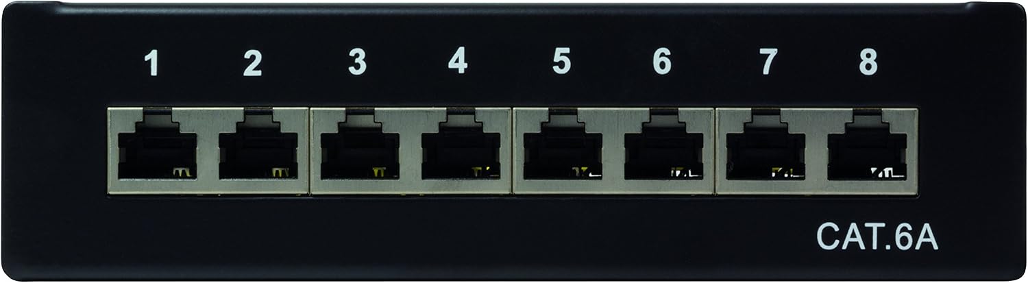 LogiLink Professional Patch Panels, Table/Wall/Desktop, STP (Shielded) black 8-Port - Image 3