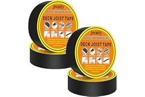 Jecatiy 2" Joist Tape - 4 Rolls Butyl Tape for Decking, Top, Rim, Under Joists & Beams