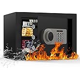 Diyife 1.2 Cu Ft Safe Box for Home Heavy Duty 9KG - [Security Upgraded] 3 Robust Locking Bolt, Digital Keypad & Key Burglary 